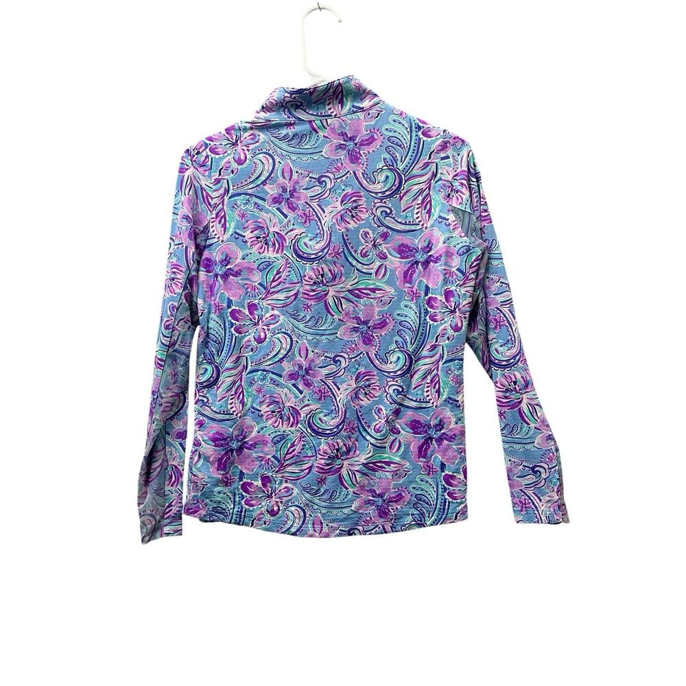 IBKUL Activewear Layering Top Floral Mesh Panels UPF 50+ Quick Dry Performance S - Picture 5 of 11